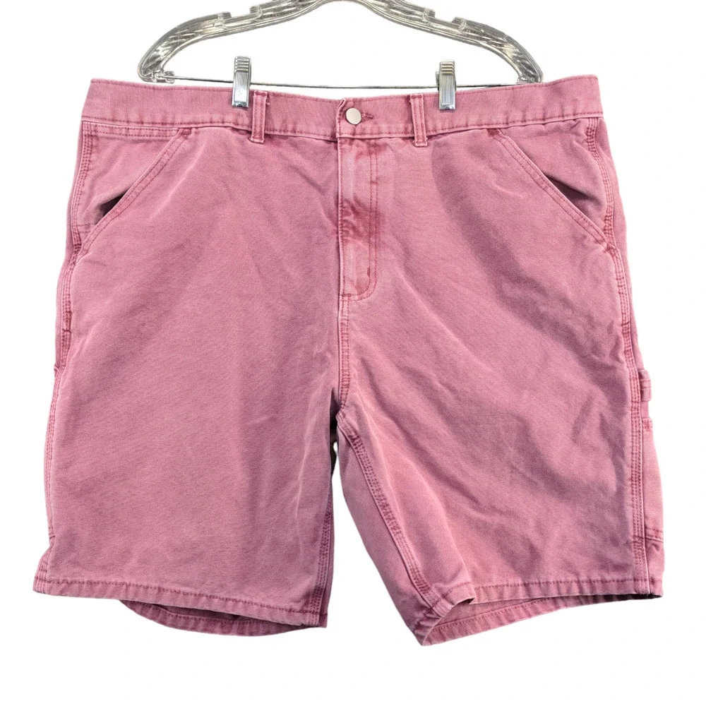 No Boundaries Men's Chino Shorts Pink Size 40 100% Cotton Slash Pockets